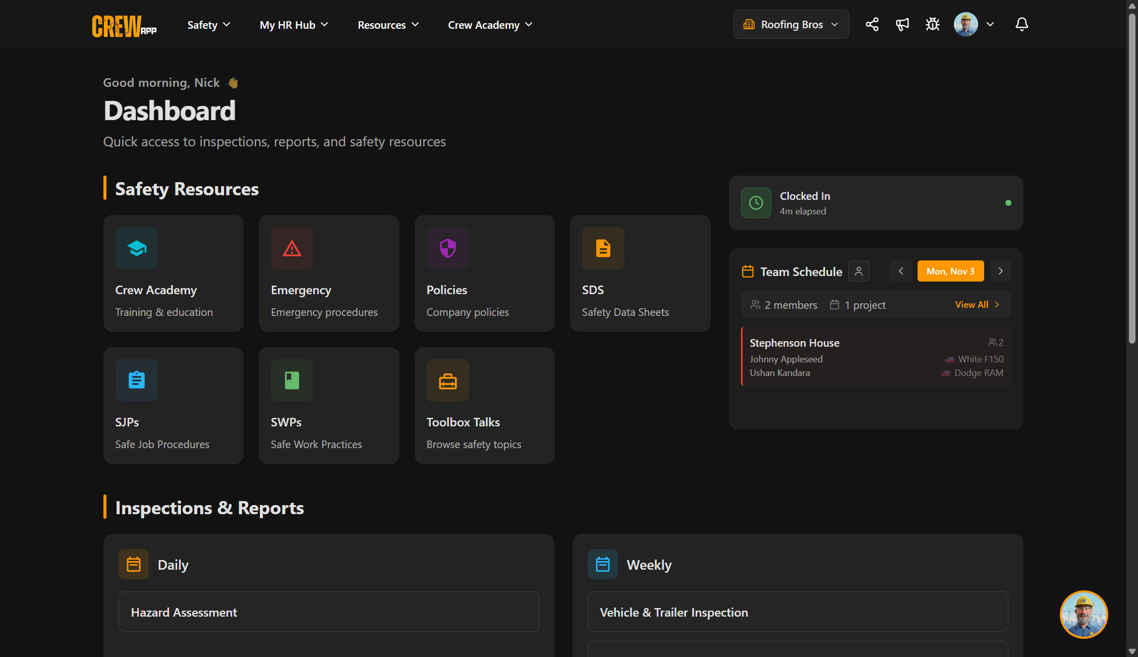 Desktop Home Dashboard