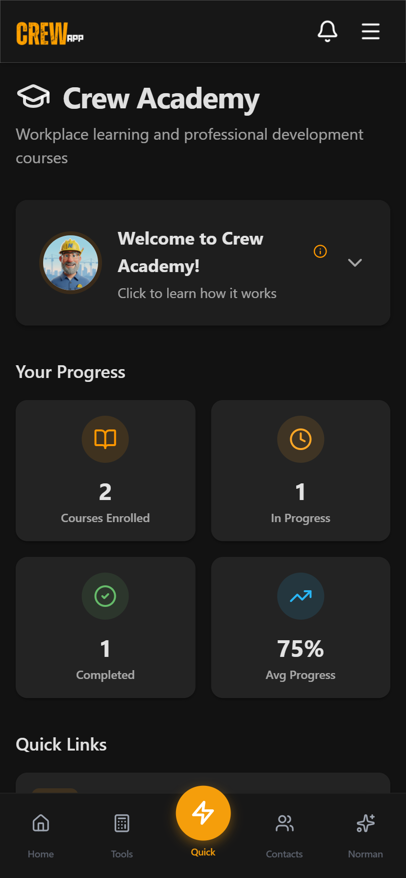 Crew Academy - My Learning Home